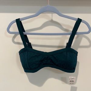 Women's Teal Bikini Top - Bandeau with Adjustable Straps